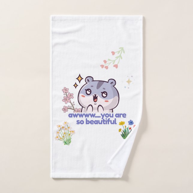 ​Cute Aesthetic Hamster Towel (Hand Towel)