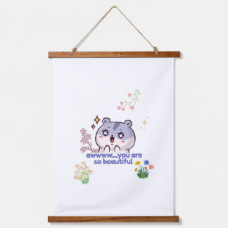 Cute Aesthetic Hamster Wall Tapestry