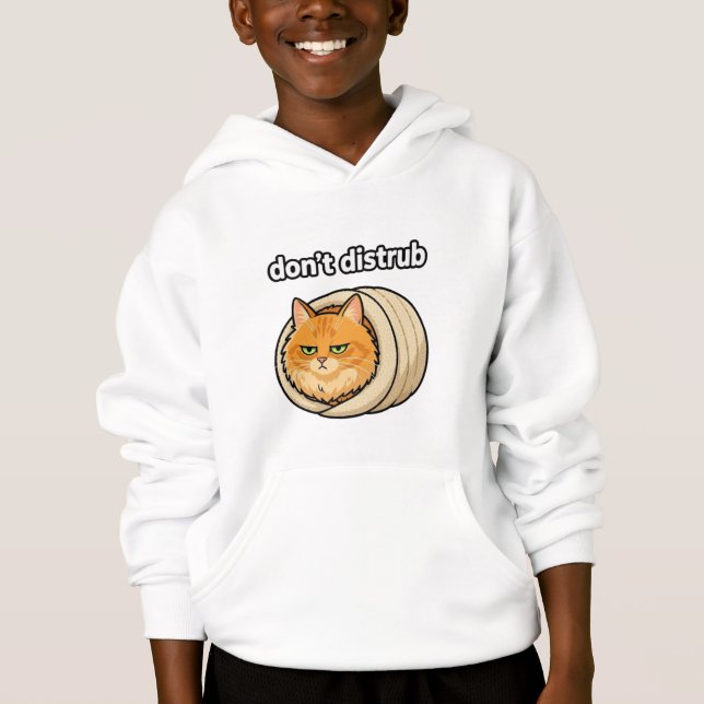 Cute Aesthetic Orange Cat Don't Disturb button (Front)