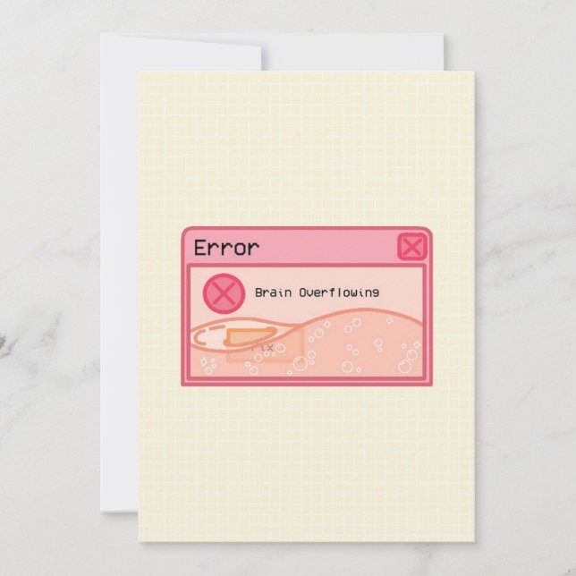 Cute aesthetic pastel pink card (error message) (Front)