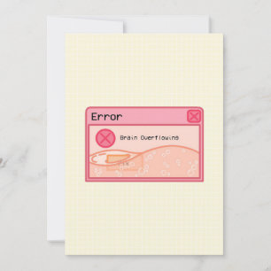 Cute aesthetic pastel pink card (error message)