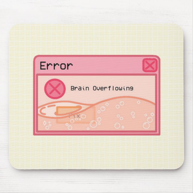 Cute aesthetic pastel pink mouse pad (error) (Front)