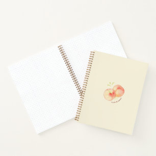 Cute aesthetic peaches pastel  notebook