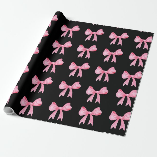 Cute aesthetic ribbon wrapping paper (Unrolled)