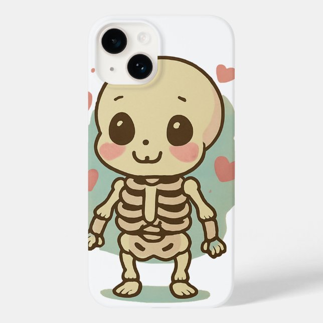 Cute aesthetic skeleton design iphone cover (Back)