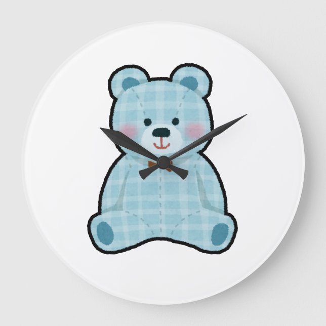 Cute aesthetic Teddy bear Wall clock 🤩 (Front)