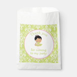 Cute African American Ballerina 'I went to' Favour Bags