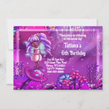 Cute African American Fairy Birthday Party