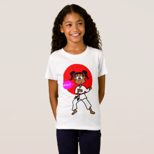 Cute African American Karate Girl T-shirt