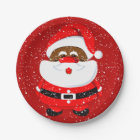 Cute African American Santa Claus Christmas