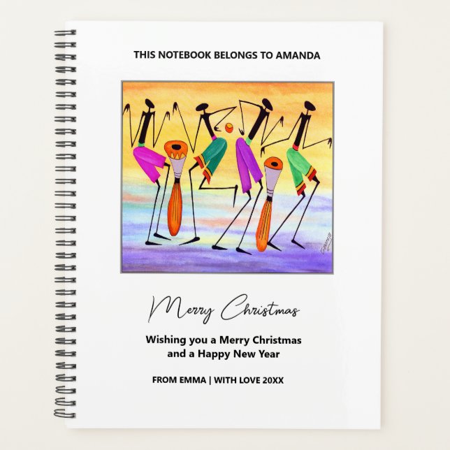 Cute African Art, Expressing Happiness Planner (Front)