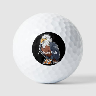 Cute African Fish Eagle Cartoon Sticker Golf Balls