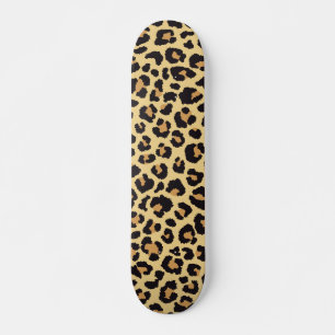 Cute African Wildlife Leopard Animal Print Pattern Skateboard