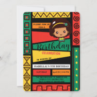 Cute afro African american girls Birthday party