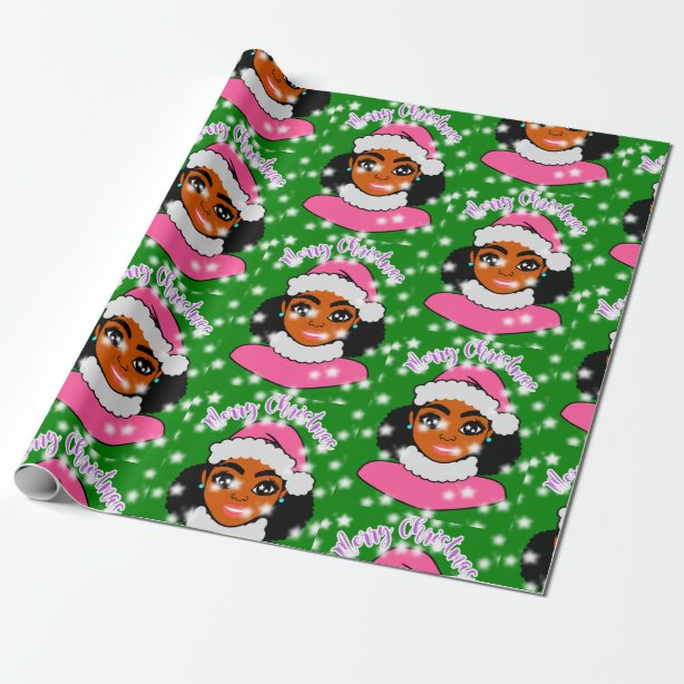 Afro Girl Wrapping Paper | Zazzle UK