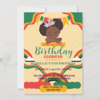 Cute afro unicorn African american girls Birthday 