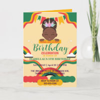 Cute afro unicorn African american girls Birthday 