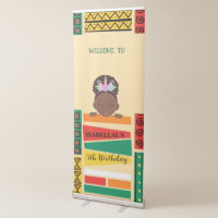 Cute afro unicorn African american girls Birthday
