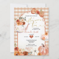 Cute Afternoon Tea party Bow Pumpkin Bridal Shower