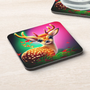 Cute AI Baby Deer Coaster