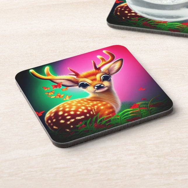 Cute AI Baby Deer Coaster (Left Side)