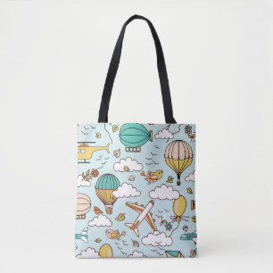 Cute Air Balloons Seamless Pattern Tote Bag