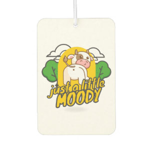 cute air freshener for car, moody cow air freshene