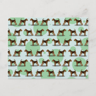 Cute Airedale Terrier Pattern Postcard