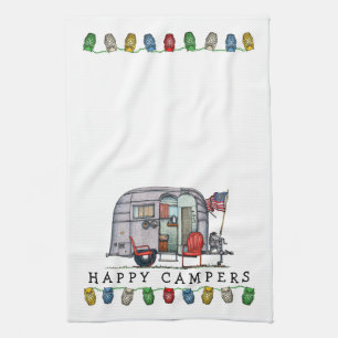 Cute Airstream Camper Travel Trailer Tea Towel