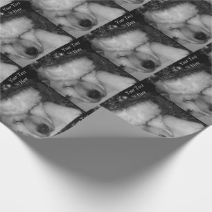 Cute akita asleep christmas dog wrapping paper