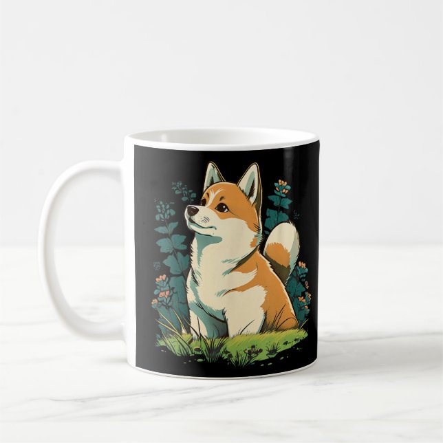 Cute Akita Inu Dog on Akita Inu  1  Coffee Mug (Left)