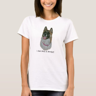 cute akita tan and white lighthearted husky slogan T-Shirt