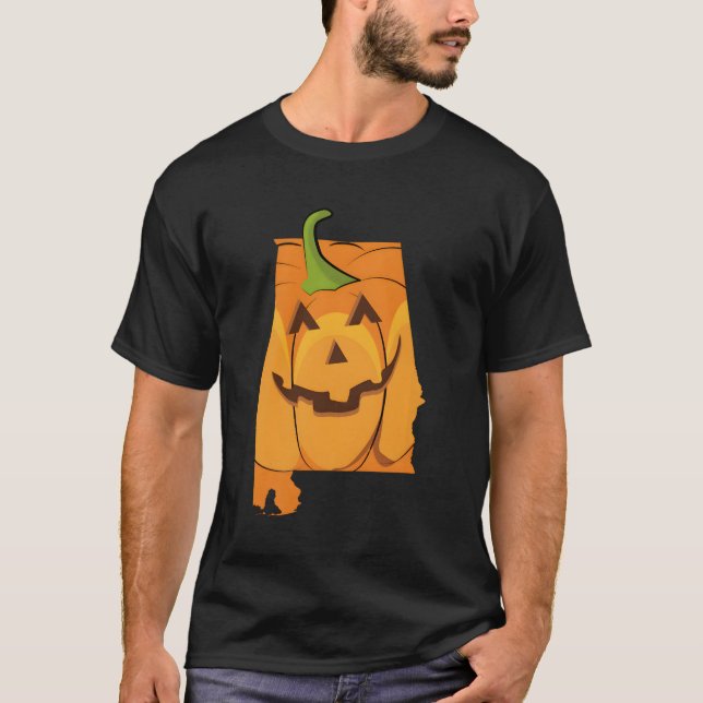 Cute Alabama Halloween Design T-Shirt (Front)