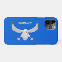 Cute albatross bird flying cartoon illustration
