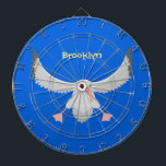 Cute albatross bird flying cartoon illustration dartboard<br><div class="desc">This cute albatross is drawn in fun cartoon illustration style for ocean bird lovers!</div>