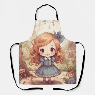 Cute Alice Adventures Wonderland Woodland Art Apron