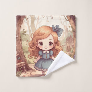 Cute Alice Adventures Wonderland Woodland Art Bath Towel Set