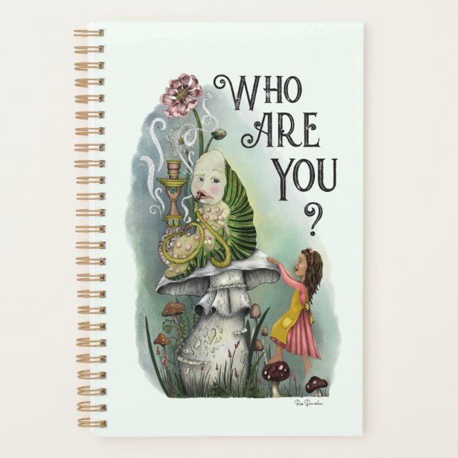 Cute Alice in Wonderland and the Caterpillar Art Planner (Front)
