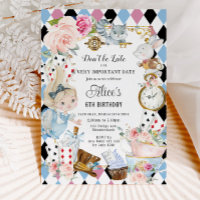 Cute Alice in Wonderland Birthday Tea Party