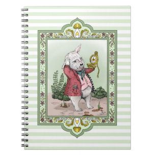 Cute Alice in Wonderland Late White Rabbit Art Notebook