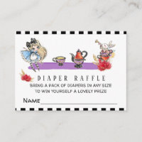 *~* Cute Alice in Wonderland Shower Diaper Raffle