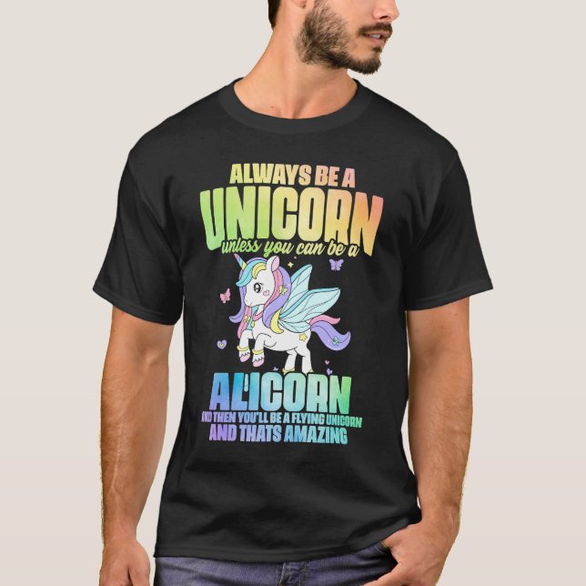 Cute Alicorn Magical Unicorn Fantasy Legendary Cre T-Shirt (Front)