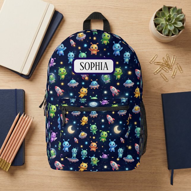 Cute Alien Galaxy Pattern Backpack (Creator Uploaded)