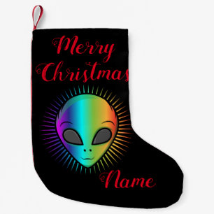 Cute Alien Head Thunder_Cove Small Christmas Stocking