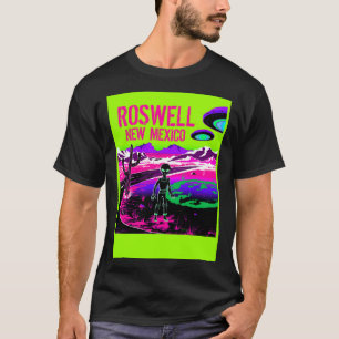 Cute Alien in Area 51 UFOs T-Shirt