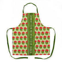 Cute Alien in Santa Hat Motif Your Text in Glyphs