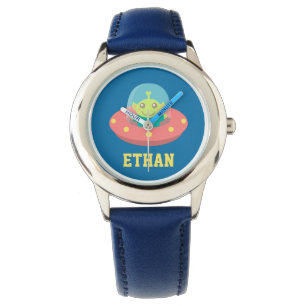 Cute Alien in Spaceship, Outer Space, For Kids Watch