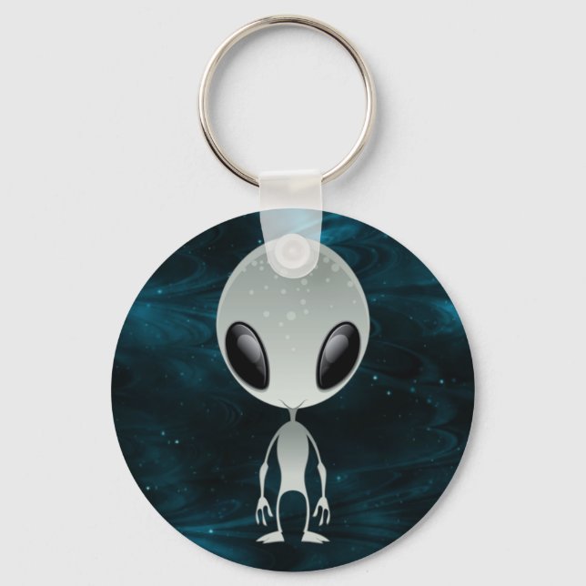 Cute Alien Key Ring (Front)