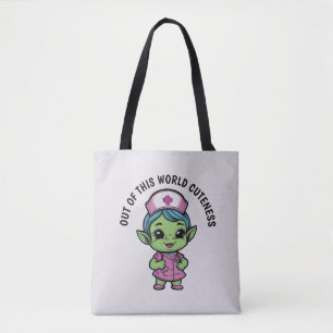 Cute Alien Nurse Tote Bag