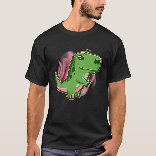 Cute Alien Rex Dinosaur Extraterrestrials   Trex T-Shirt (Front)